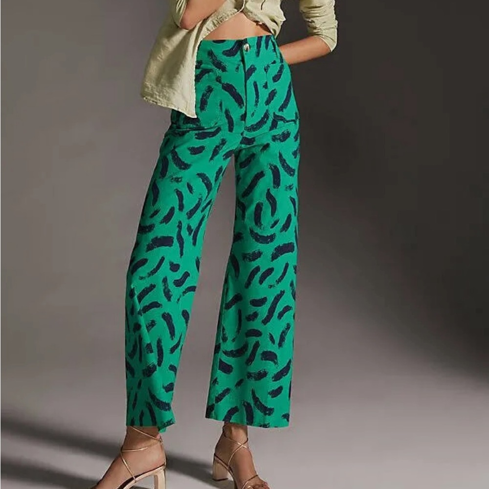 Anthropologie Maeve The Colette Green Pant